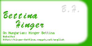 bettina hinger business card